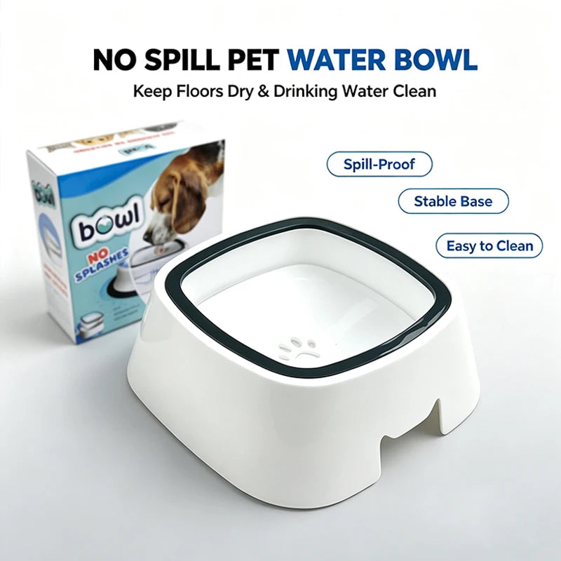 Pet Water Bowl Pet Bowl Splash-proof Floating Bowl Non-wet Mouth Water Dispenser Cat Water Dispenser Dog Drinking Bowl