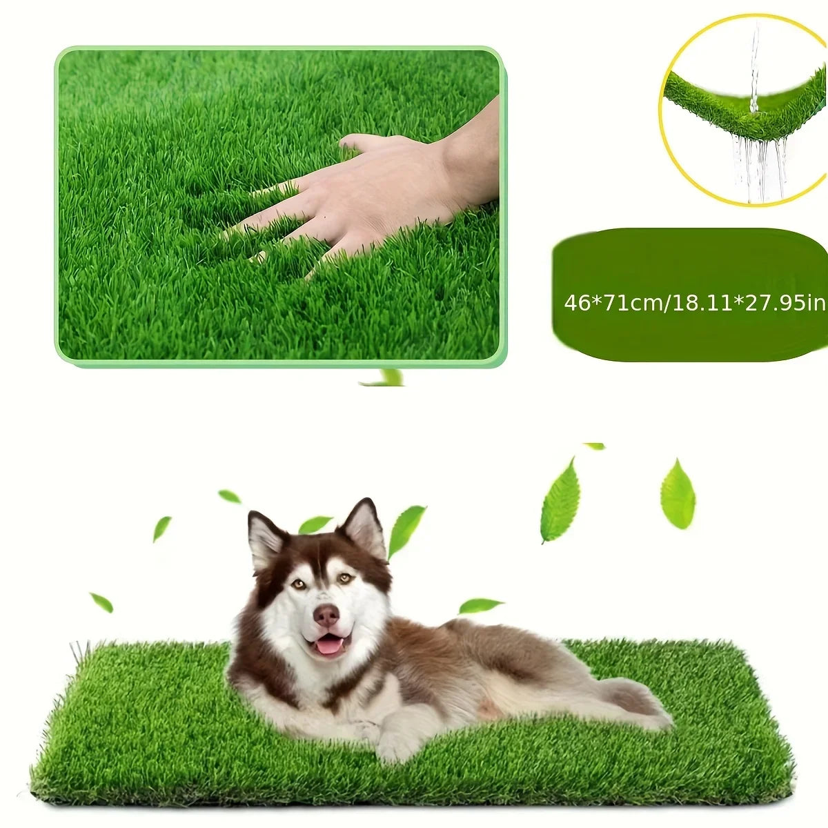 Ultimate Washable Dog Grass Mat - Reusable, Odor-Control Artificial Lawn for Pet Training, Easy-Clean Pee Pad Non-Slip Backing