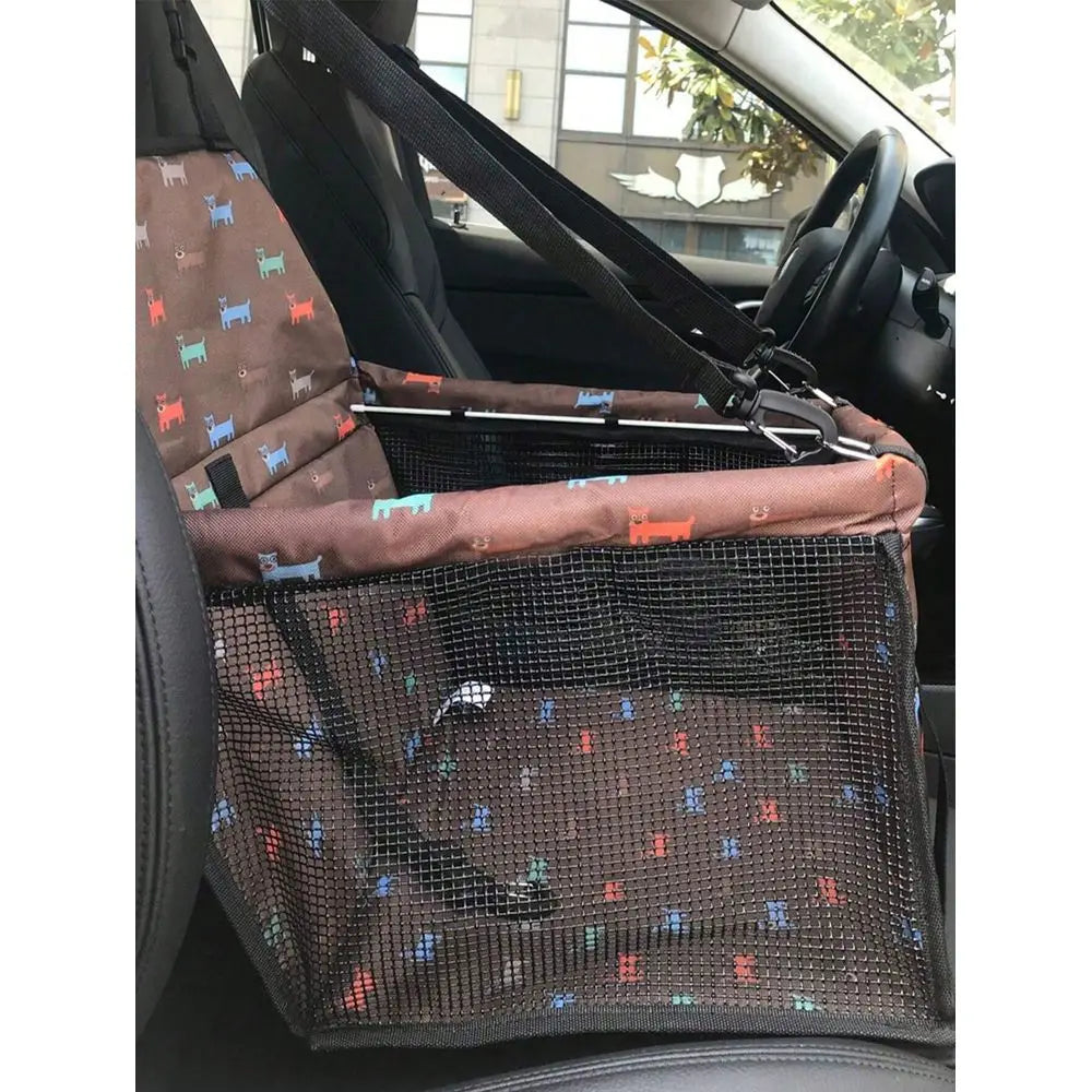 Pet Car Seat, Pet Carrier Basket For Dog And Cat, Pet Car Travel Bag, Car Front Seat Pet Barrier. Made Of 600D Thick Oxford Fab