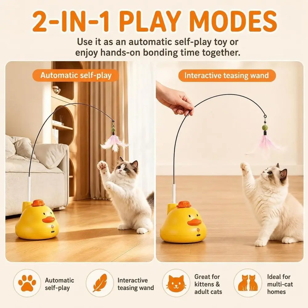 Interactive Cat Teaser Toy, SelfEntertainment Cat Toy, Indoor Cat Boredom Relief Toy, Fully Automatic 360 Rotating Interactive