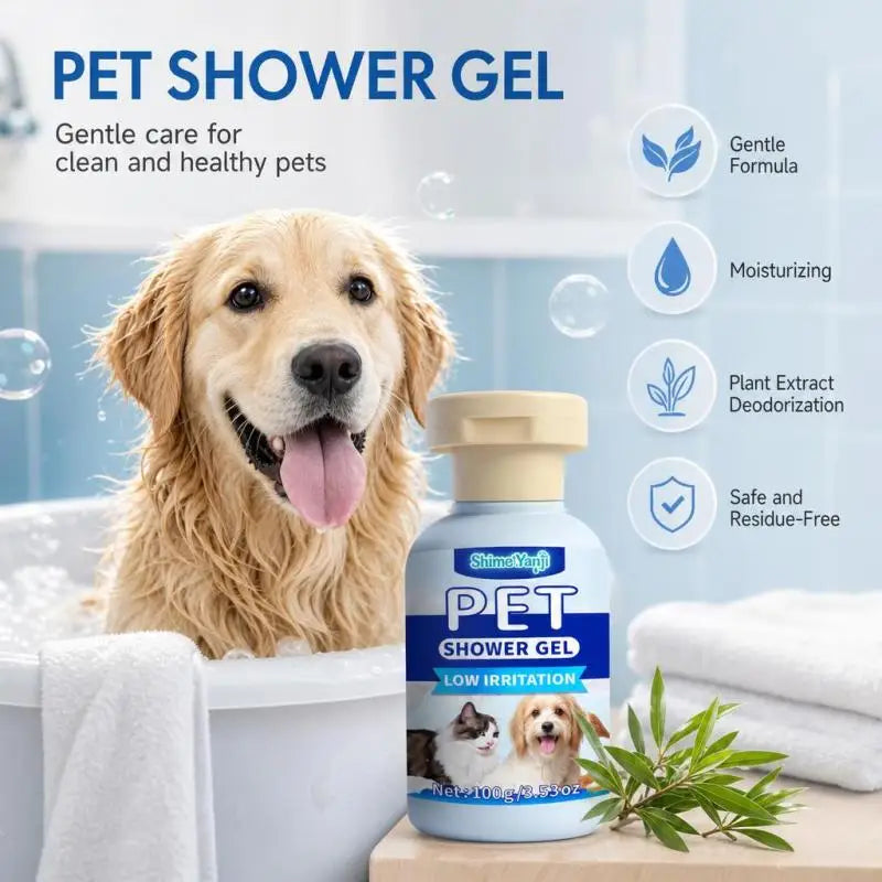 Pet Odor Control Bath Wash Moisturizing Cat Dog Shampoo Residue Free Mild Grooming Accessories