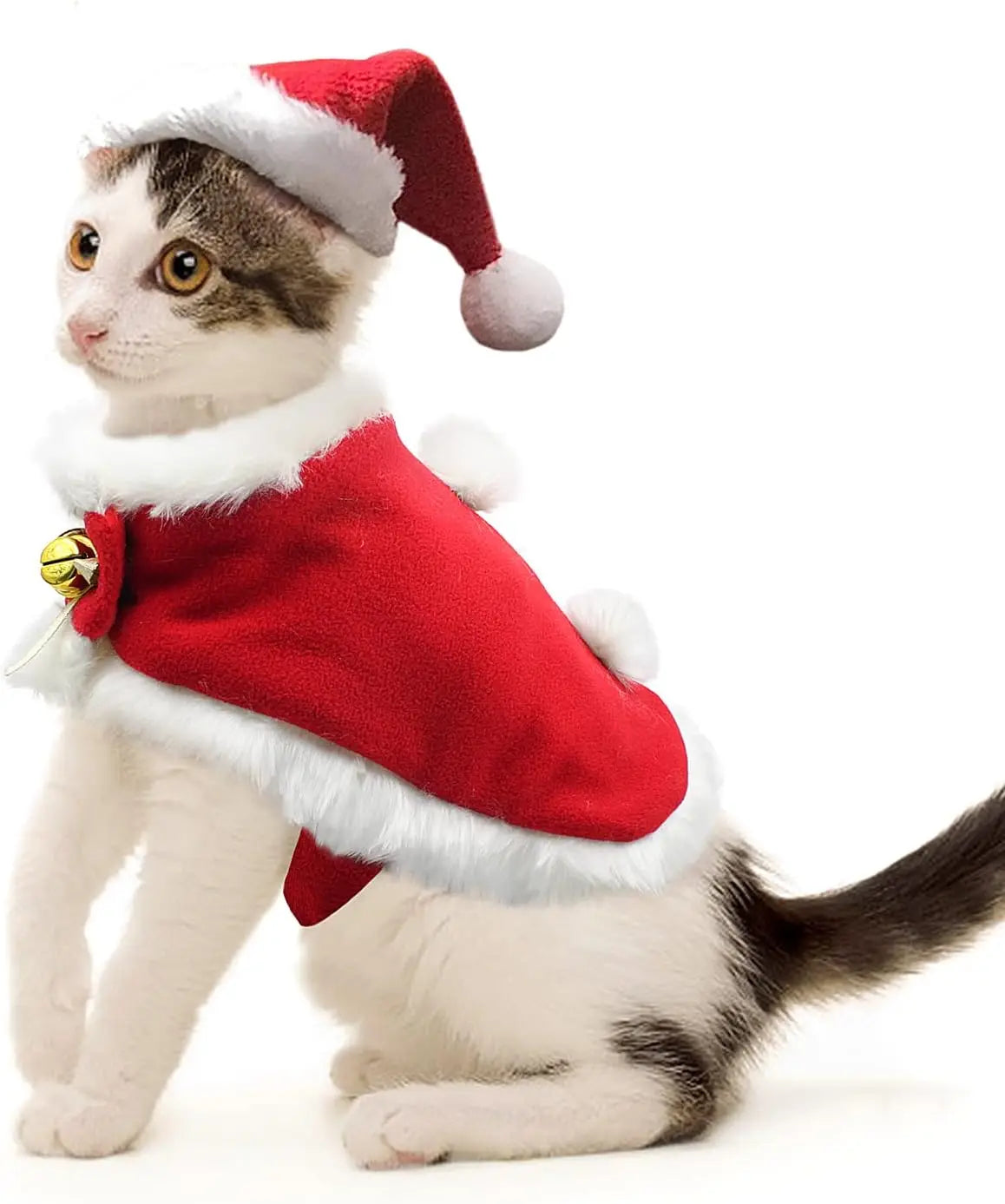 Pet Sailor Costume for Cats Small Dogs, Cat Halloween Costumes, Small Dog Sailor Outfit, Cat Sailors Hat with Tie Collar, Pet Navy Costume for Kitten Puppy Statue Decoration