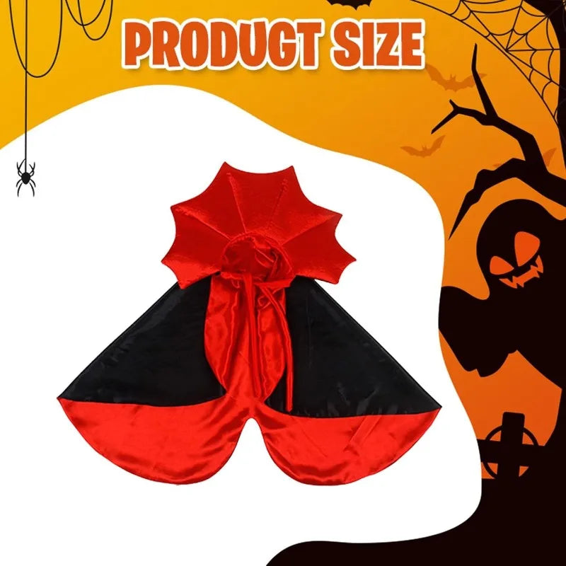 Halloween Pet Vampire Outfit Cape Decorative Gem Pendant Adjustable Velcro Closure Stiff Stand Collar for Halloween Cosplay Home Decor Pet Enthusiasts dog costumes for small dogs halloween dog