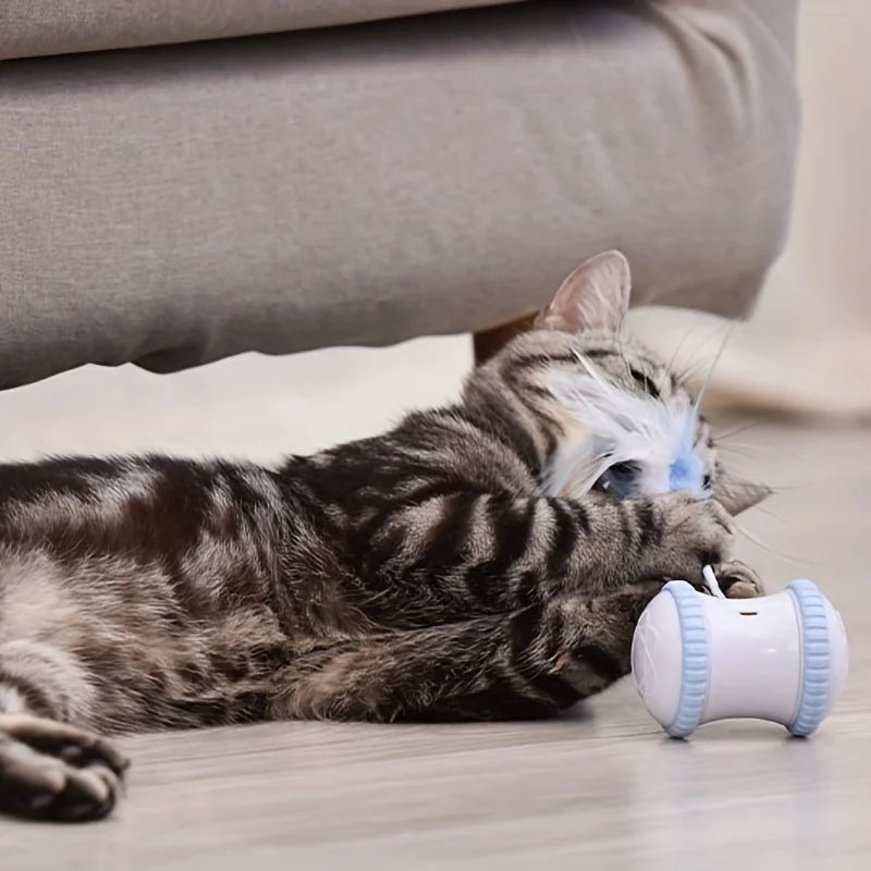 Cat Toy with Automatic Feather for Indoor Play and Entertainment