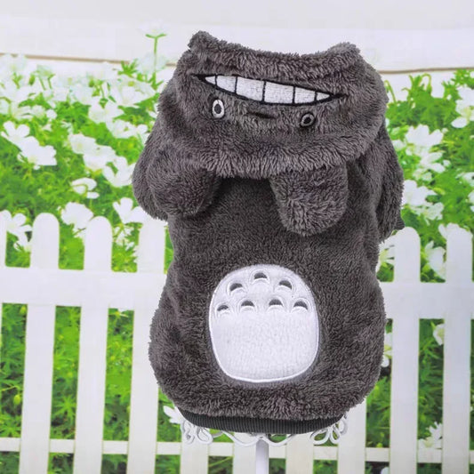 Gray Winter Dog Jacket Fur Warm For Small Large Dogs XS-7XL 20kg Pet Halloween Costume Dachshund Pugs Apparel