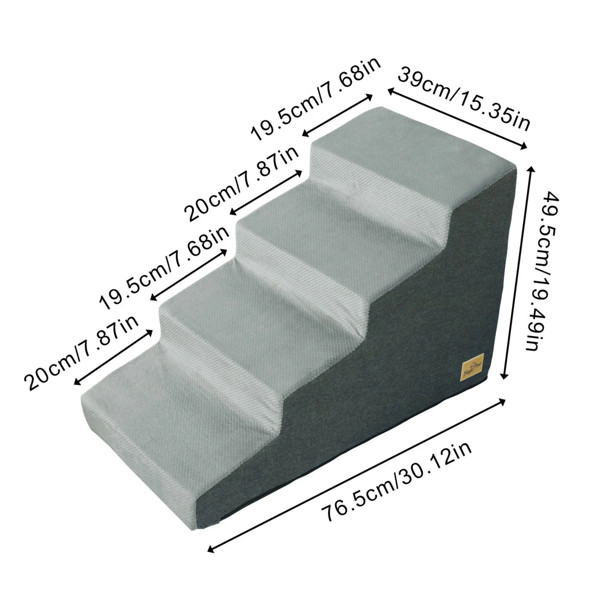 3/4/5 Steps High Density Foam Dog Stairs Ramps, for High Beds and Sofa, Non-Slip Pet Steps Sofa Bed Ladder, with Washable Cover