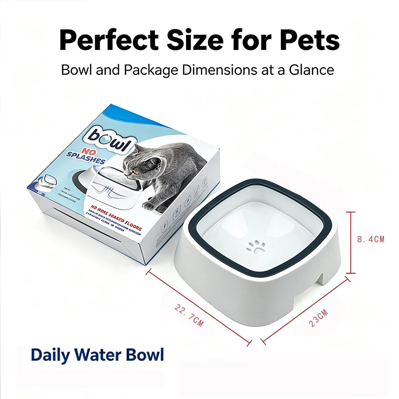 Pet Water Bowl Pet Bowl Splash-proof Floating Bowl Non-wet Mouth Water Dispenser Cat Water Dispenser Dog Drinking Bowl