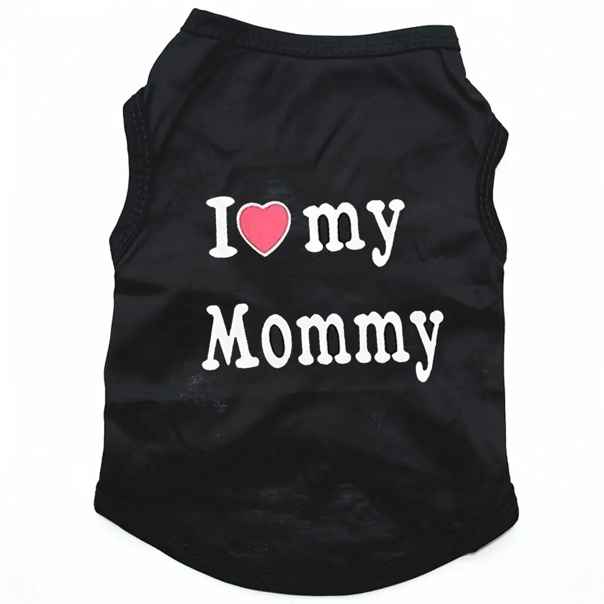 Pet Couple Clothes I Love My Daddy / Mom Puppy Tank Top Summer Sleeveless T-Shirt for Small Dogs Cute Pet Outfit