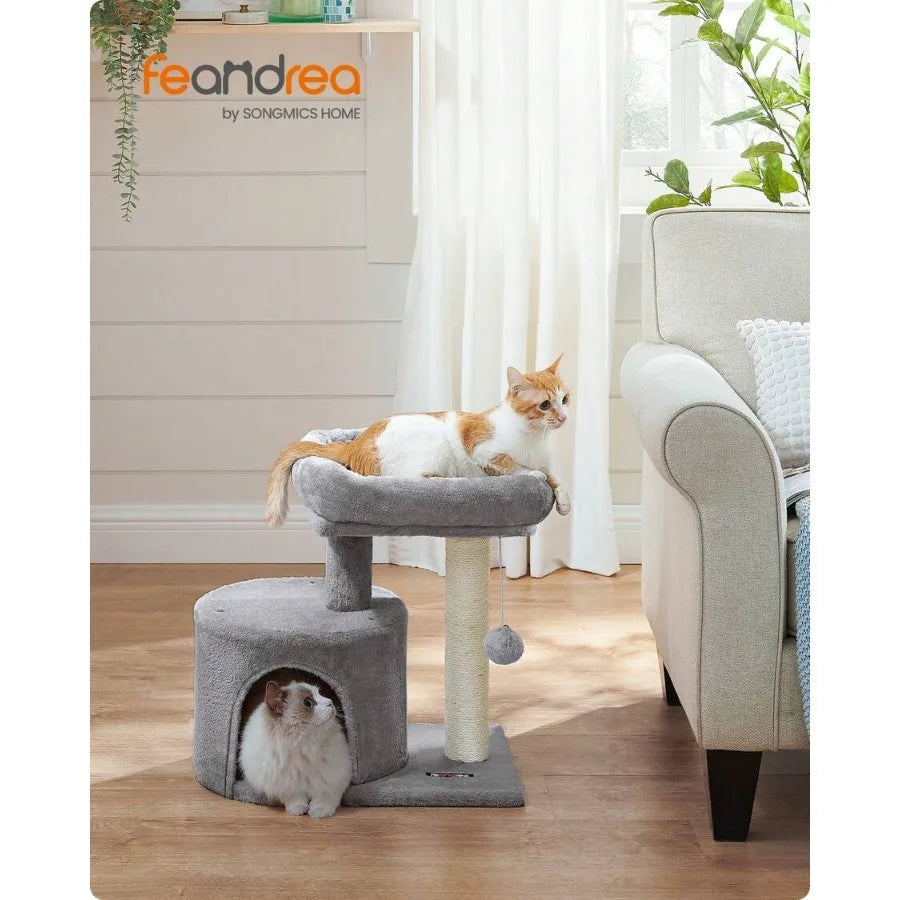 Cat Tree, Cat Tower With Sisal-Covered Scratching Post, Cat Condo With Padded Perch, For Small Spaces, Kittens