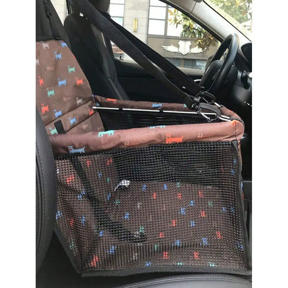 Pet Car Seat, Pet Carrier Basket For Dog And Cat, Pet Car Travel Bag, Car Front Seat Pet Barrier. Made Of 600D Thick Oxford Fab