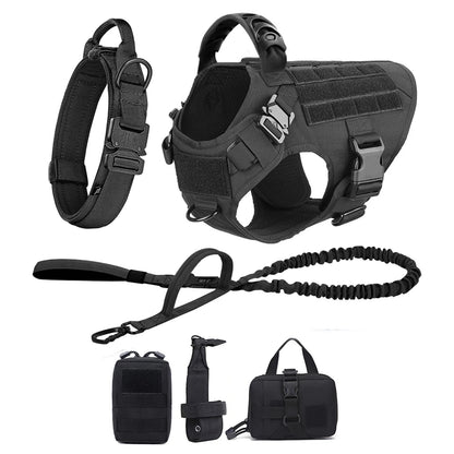 Large Dog Harness And Leash Set Pet German Shepherd Malinois Training Walking Vest Dog Harness And Collar For Medium Large Dogs