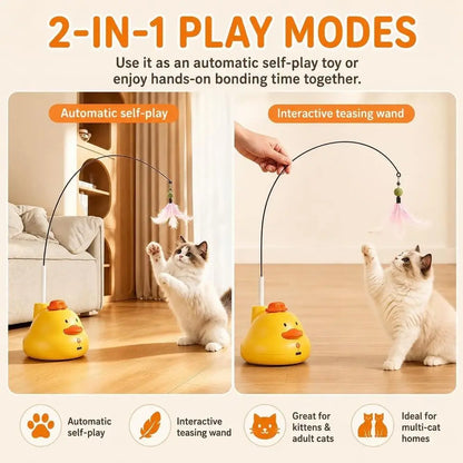Interactive Cat Teaser Toy, SelfEntertainment Cat Toy, Indoor Cat Boredom Relief Toy, Fully Automatic 360 Rotating Interactive