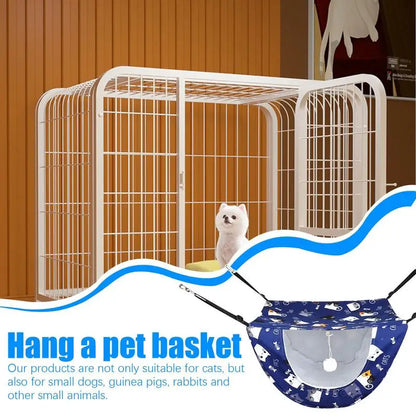 Pet Cage Hammock Cat Hammock Double Layer Cage Cat Window Perches Pet Cage Bed Soft Pet Bed Cat Swing Hammock Soft Plush Hung