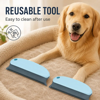 2pcs Pet Hair Remover Brush, Pet Hair Detailer With Handle, Cat And Dog Hair Lint Remover Brush For Cleaning Cars Furniture Carpet Sofa Clothes Beds Couches,Mother's Day