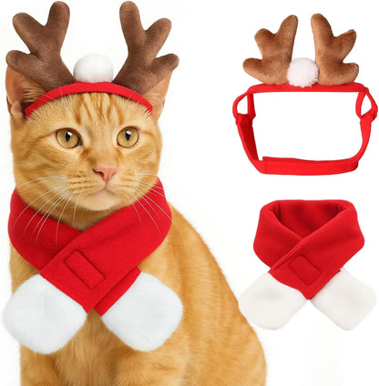 Pet Sailor Costume for Cats Small Dogs, Cat Halloween Costumes, Small Dog Sailor Outfit, Cat Sailors Hat with Tie Collar, Pet Navy Costume for Kitten Puppy Statue Decoration