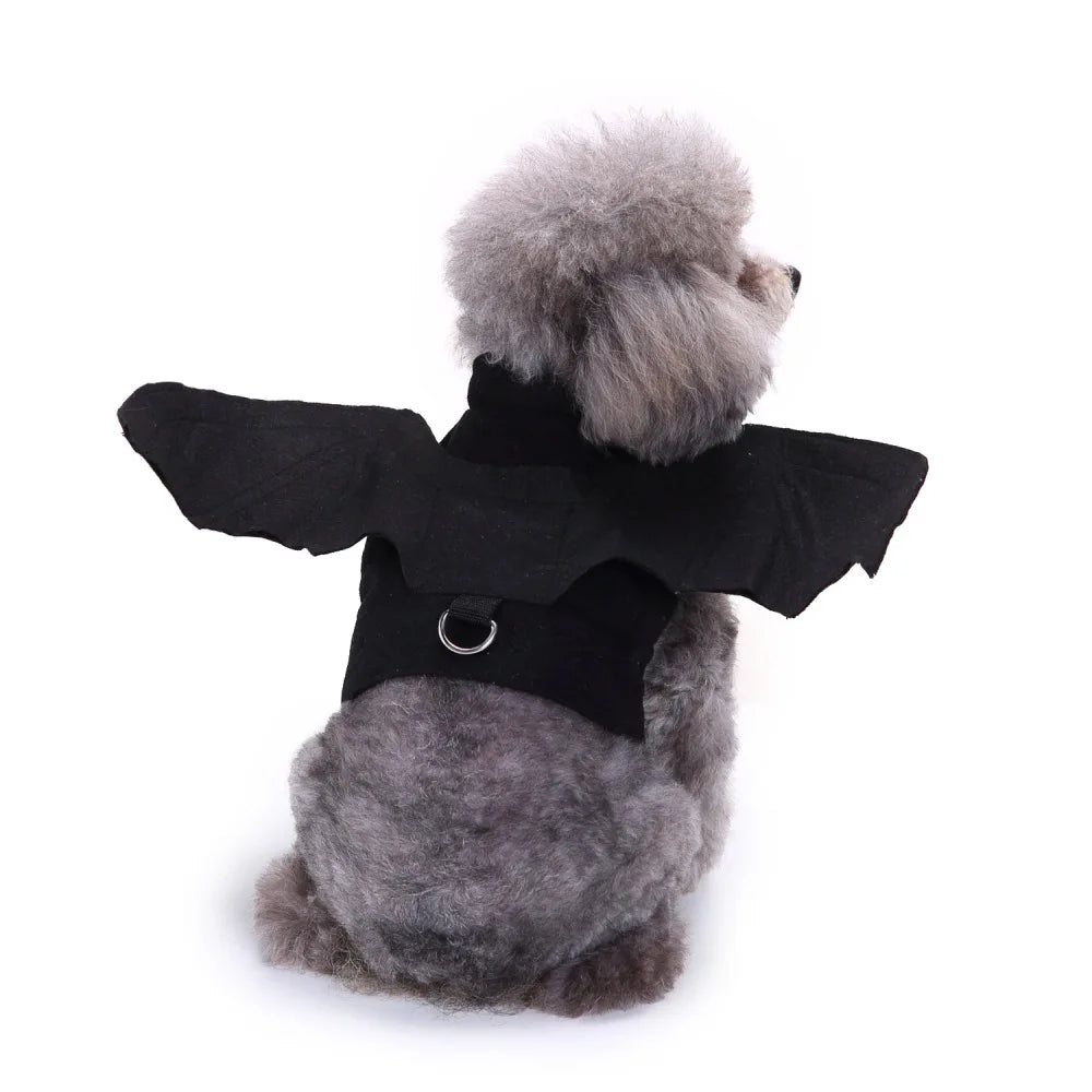 Halloween Dog Witch Cosplay Costume Skin-friendly Stretch Fabric Ruffled Organza Bottom Matching Witch Hat for Halloween Parade Outdoor Walk Pet Enthusiasts cat costume bat wings cat halloween