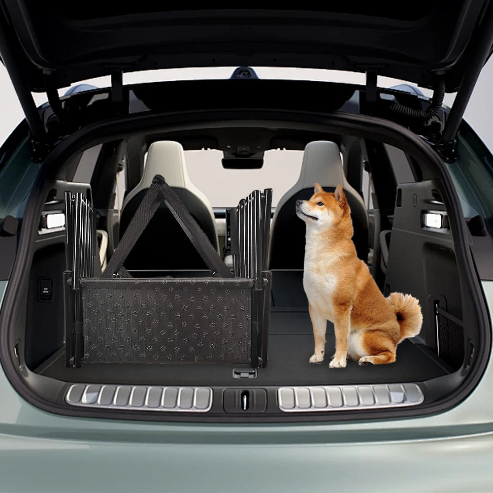 5 Steps Dog Car Ramp for Large Dog Support Up To 150 Lbs Foldable Pet Ladder Support Pet Stair for High Beds Trucks Cars and SUV