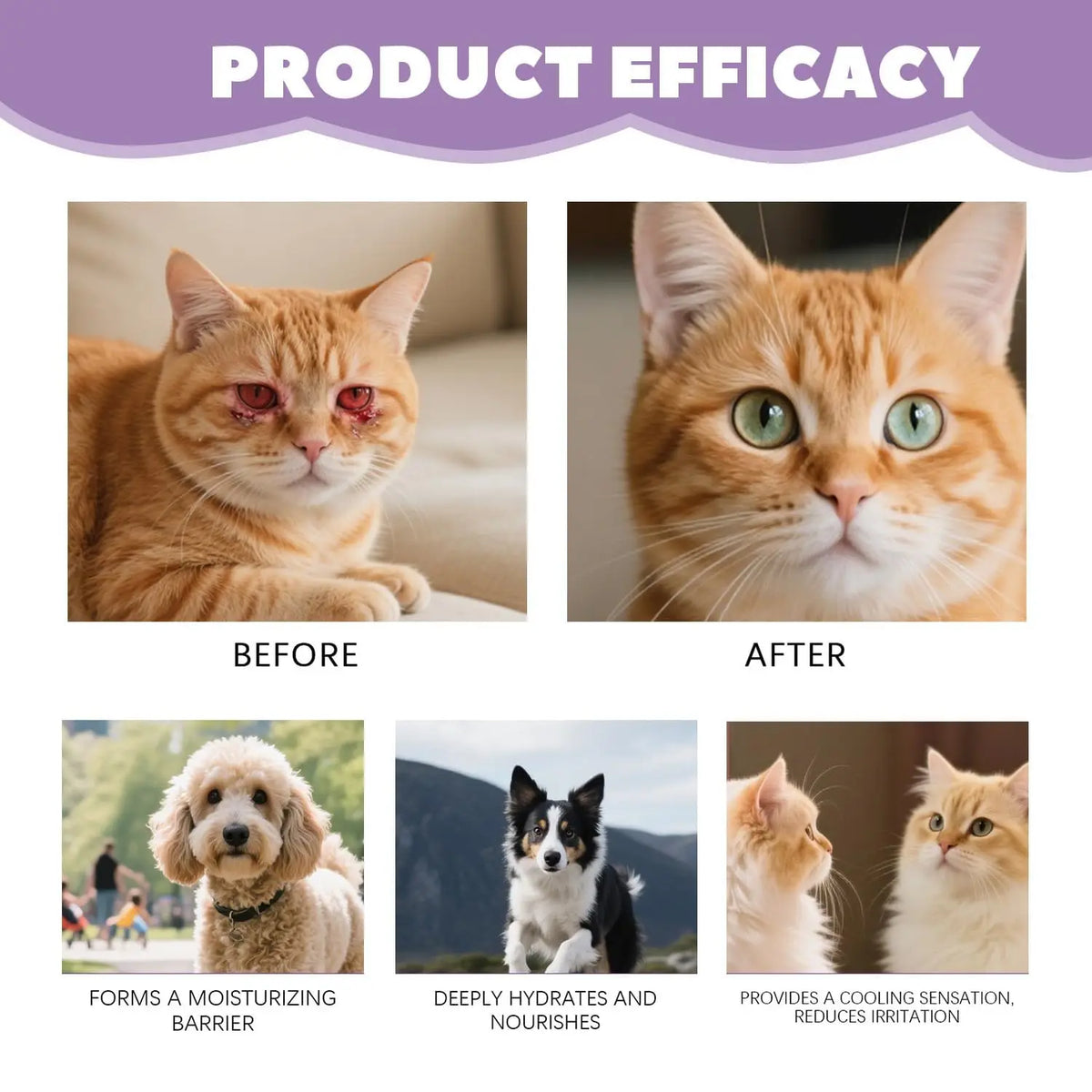 Dog Cat Eye Ointment Gel Dry Eyes Relief Moisturizer Soothing Gentle Care Balm Tear Stain Remover for Puppy Kitten Sensitive Area Daily Hygiene Treatment No Irritant Lightweight Non Sticky Portable 15g Safe Natural Effective