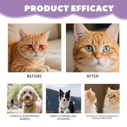 Dog Cat Eye Ointment Gel Dry Eyes Relief Moisturizer Soothing Gentle Care Balm Tear Stain Remover for Puppy Kitten Sensitive Area Daily Hygiene Treatment No Irritant Lightweight Non Sticky Portable 15g Safe Natural Effective