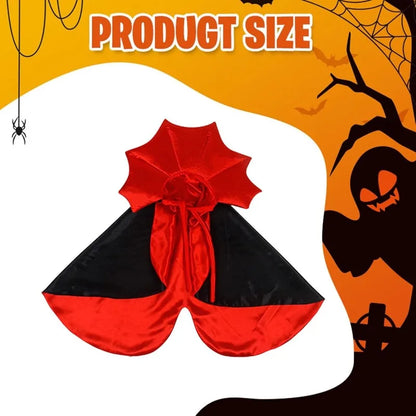 Halloween Pet Vampire Outfit Cape Decorative Gem Pendant Adjustable Velcro Closure Stiff Stand Collar for Halloween Cosplay Home Decor Pet Enthusiasts dog costumes for small dogs halloween dog