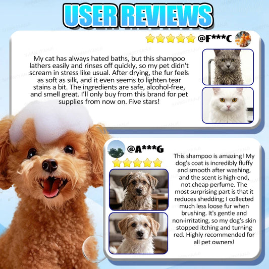 Waterless dry shampoo for cats and dogs; pet grooming and cleaning shampoo; foam; pet supplies