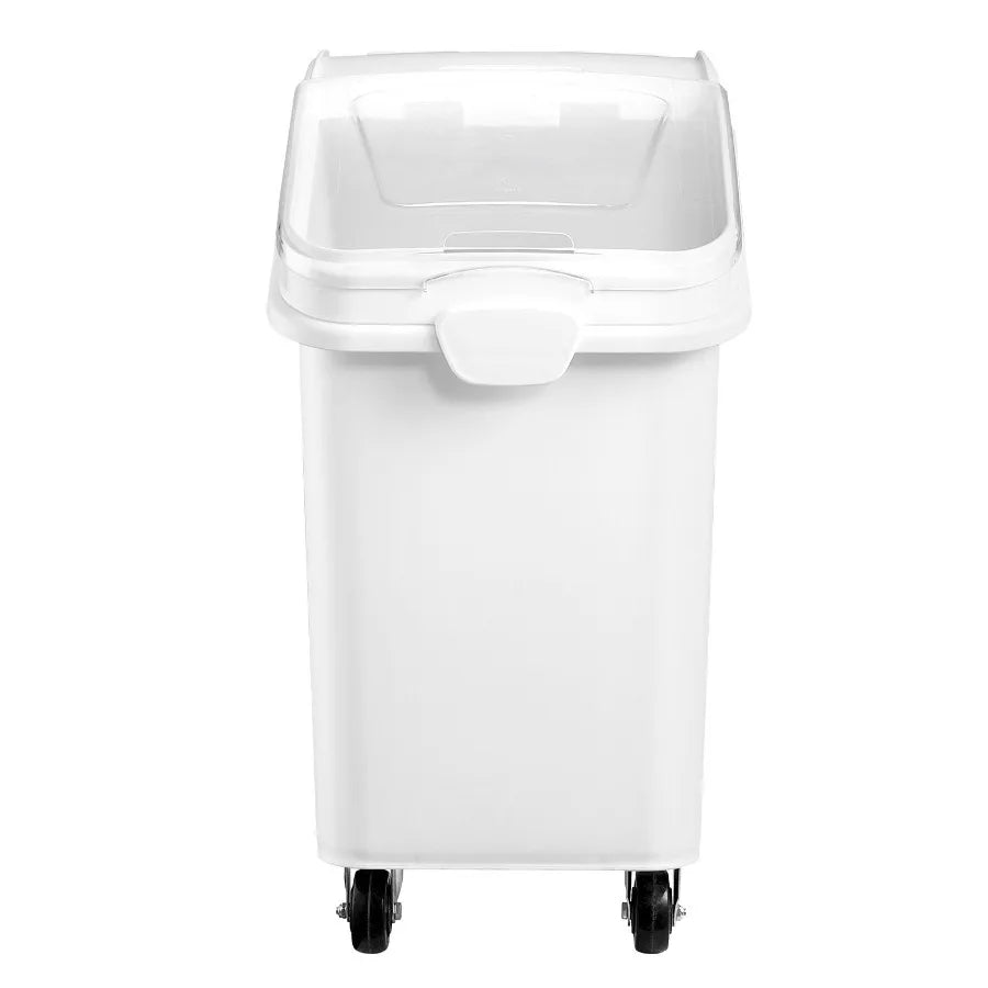 27Gallon/100L Large Rice Storage Container for Kitchen Ingredients Grain Cereal Flour Airtight Pet Food Dispenser Bin with Whee