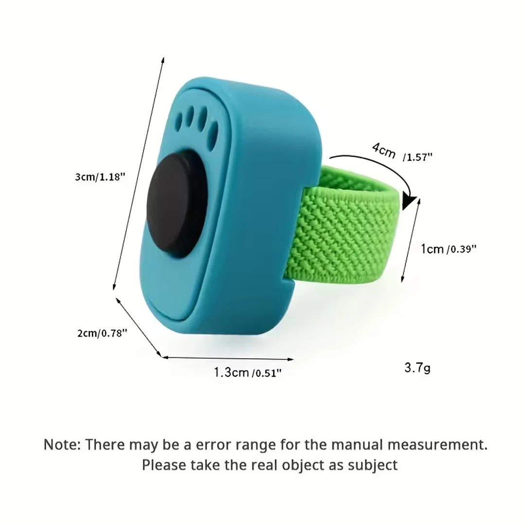 Professional Mini Finger Ring Dog Training Clicker Lightweight Interactive Sound Pet Trainer No Battery Needed