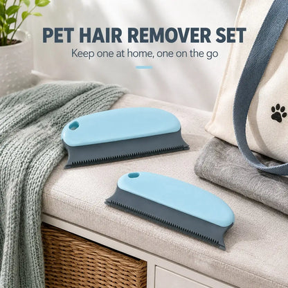 2pcs Pet Hair Remover Brush, Pet Hair Detailer With Handle, Cat And Dog Hair Lint Remover Brush For Cleaning Cars Furniture Carpet Sofa Clothes Beds Couches,Mother's Day
