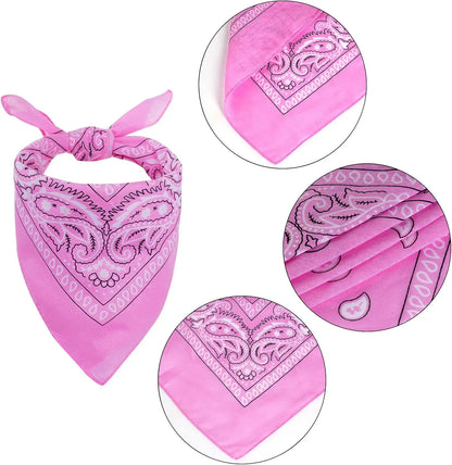 Halloween Costumes for Dogs Cat Pet Cowboy Costume Cowboy Hat with Bandana Set for Halloween, Christmas, Holiday, Party, Cosplay (Pink, Small)