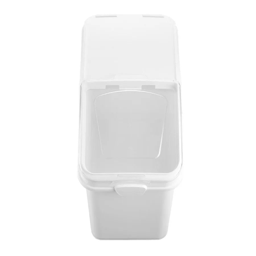 27Gallon/100L Large Rice Storage Container for Kitchen Ingredients Grain Cereal Flour Airtight Pet Food Dispenser Bin with Whee