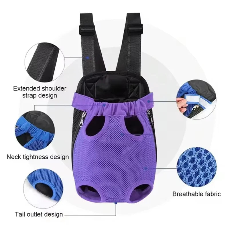 Breathable Mesh Pet Carrier Backpack Hands-Free Front Dog Cat Carrier for Outdoor Travel Hiking Small Puppy Kitten Hot Selling I