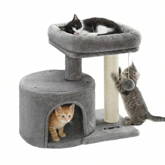 Cat Tree, Cat Tower With Sisal-Covered Scratching Post, Cat Condo With Padded Perch, For Small Spaces, Kittens