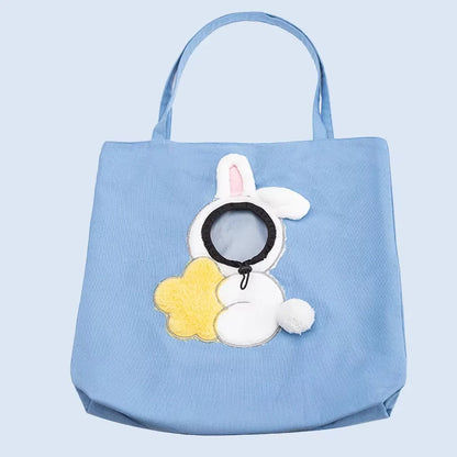 35cm Soft-Sided Portable Pet Handbag Lightweight Breathable Canvas Carrier Neck Hole Safety Buckle for Cats Dogs Pet Accessories