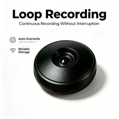 1080P HD Mini Security Camera Wireless WiFi Indoor Camera Magnetic Mount Night Vision Motion Detection Loop Recording Remote View for Home Baby Pet Office Surveillance