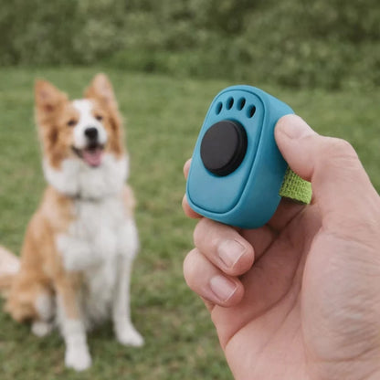 Professional Mini Finger Ring Dog Training Clicker Lightweight Interactive Sound Pet Trainer No Battery Needed