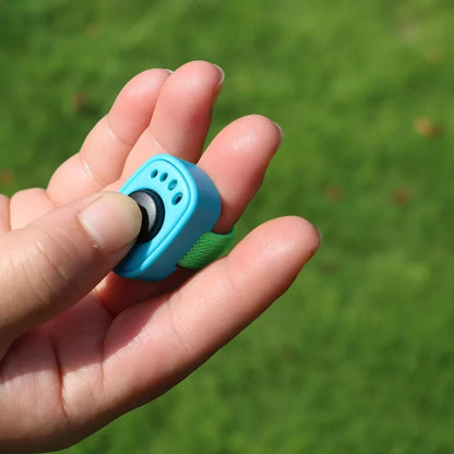 Professional Mini Finger Ring Dog Training Clicker Lightweight Interactive Sound Pet Trainer No Battery Needed