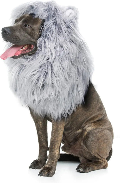 Onmygogo Lion Mane Wig for Dogs with Ears, Funny Pet Costumes for Halloween Christmas