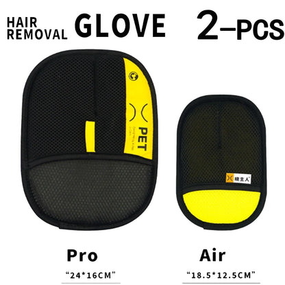 2‑in‑1 Electrostatic Pet Hair Remover Glove Reusable Washable Grooming Glove With Lint Roller Brush Safe Fur Removal For Cats Dogs