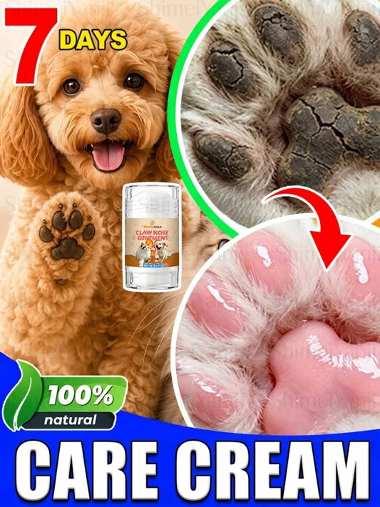 Pet Nose Care Balm (for Cats and Dogs) — Lick-safe moisturizing formula; soothes dry, cracked, and rough noses; repairs and nourishes the nose; pet grooming and care product.
