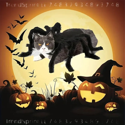 Pet Spider Costume Halloween Dress‑Up Outfit Cute Cosplay Clothes For Cats Small Medium Dogs Holiday Party Festival Wear