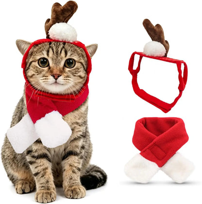 Pet Sailor Costume for Cats Small Dogs, Cat Halloween Costumes, Small Dog Sailor Outfit, Cat Sailors Hat with Tie Collar, Pet Navy Costume for Kitten Puppy Statue Decoration