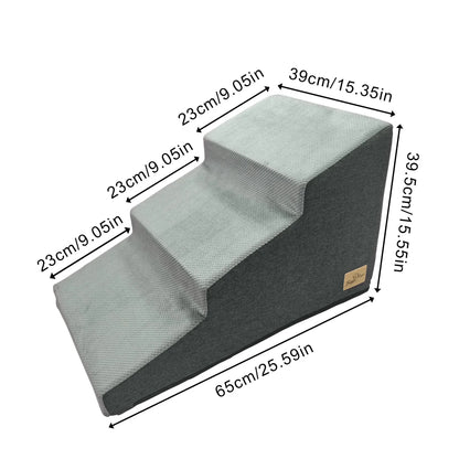 3/4/5 Steps High Density Foam Dog Stairs Ramps, for High Beds and Sofa, Non-Slip Pet Steps Sofa Bed Ladder, with Washable Cover