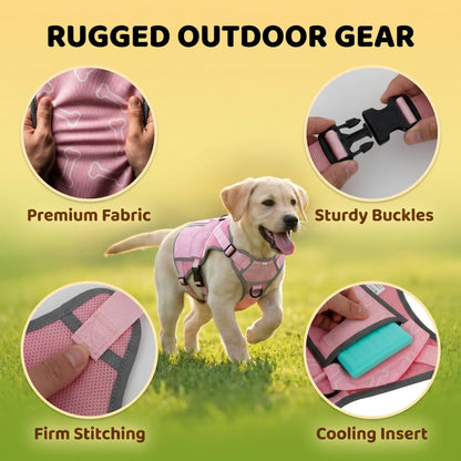 Pet Dog Cooling Vest Harness Cooler Jacket For Walking Dog Outdoor Camping Hunting Training Refrigerator Cooling Source For Dogs