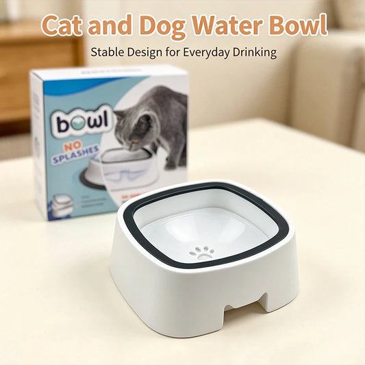 Pet Water Bowl Pet Bowl Splash-proof Floating Bowl Non-wet Mouth Water Dispenser Cat Water Dispenser Dog Drinking Bowl