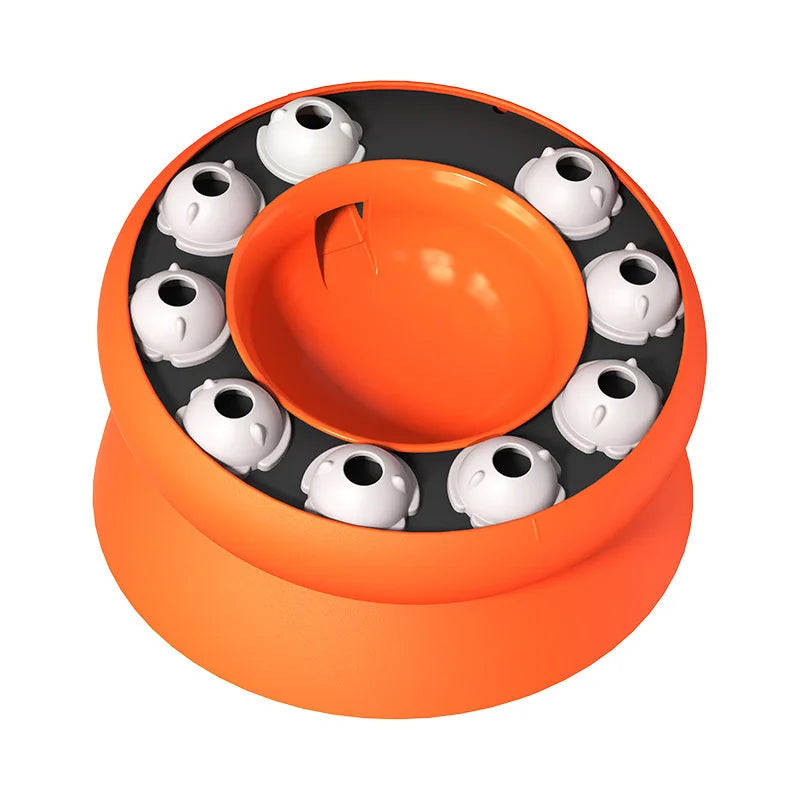 Interactive Cat Puzzle Feeder Toy Slow Feeder Bowl Treat Dispenser for Indoor Cats, Mental Stimulation Aid Digestion Enrichment Pet Game for Kitten