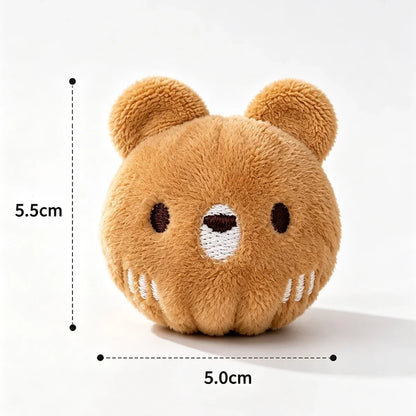 One brown panda bouncy ball with sound, suitable for cats, scratching, and teething. It's a pet toy, dog teething toy, and featu