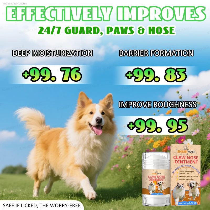 Pet Paw Protector Dog Nose Balm Healing Salve for Cracked Dry Paws Soothing Moisturizer Lick Safe Cat Foot Cream Winter Paw Care Grooming Supplies