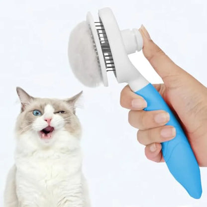 Self Cleaning Slicker Brush - Cat Brush Skin-Friendly Deshedding Grooming Massaging Tool for Long and Short Haired Pets, Cat Ha