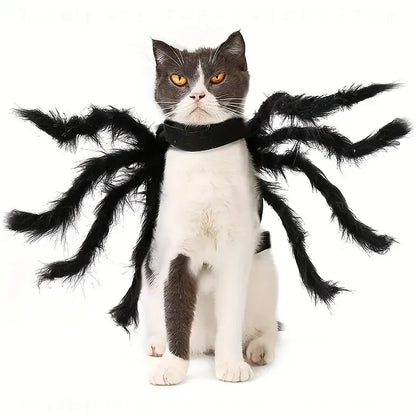 Pet Spider Costume Halloween Dress‑Up Outfit Cute Cosplay Clothes For Cats Small Medium Dogs Holiday Party Festival Wear