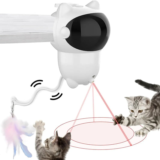 Pet Cat Toy Interactive  Rechargeable Infrared Smart Automatic  Interactive Cat Toy Multiple Angles